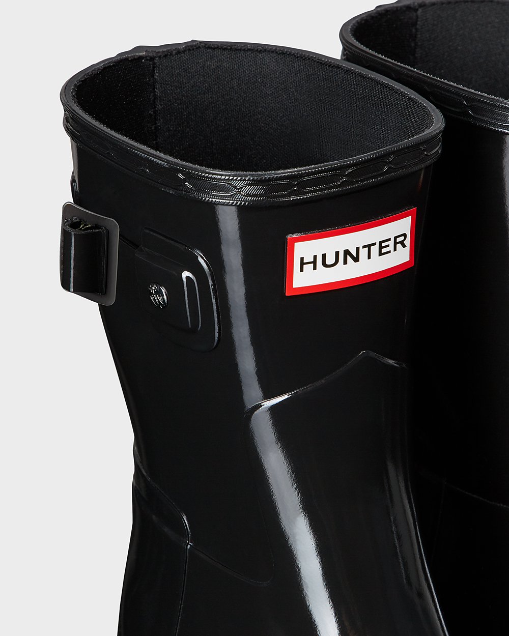 Hunter Mujer Refined Slim Fit Gloss - Botas de Lluvia Negras - 965-TVQCFO